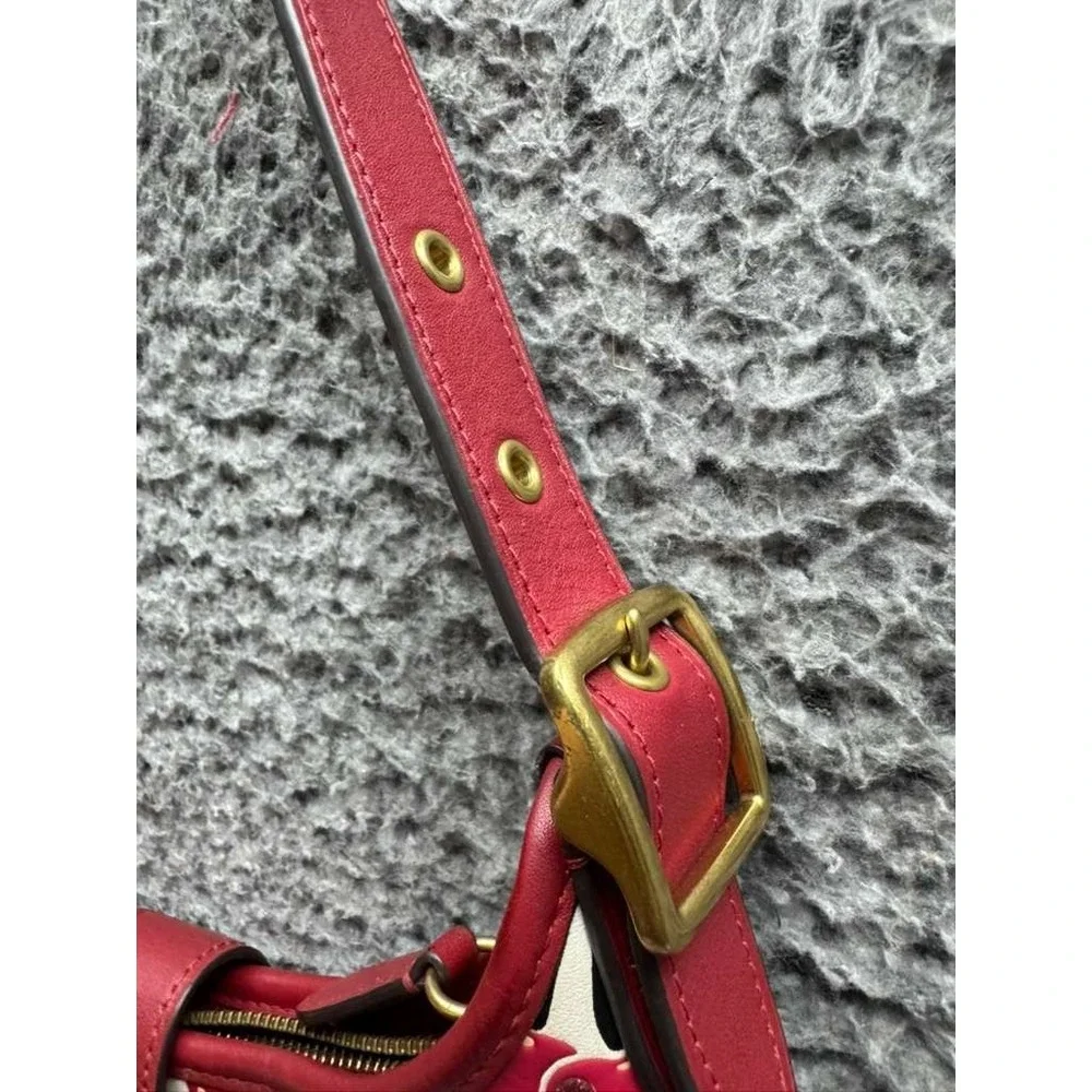 Authentic Coach Women's Leather Hamptons Hobo Bag With Cherry Print J2481-CY936